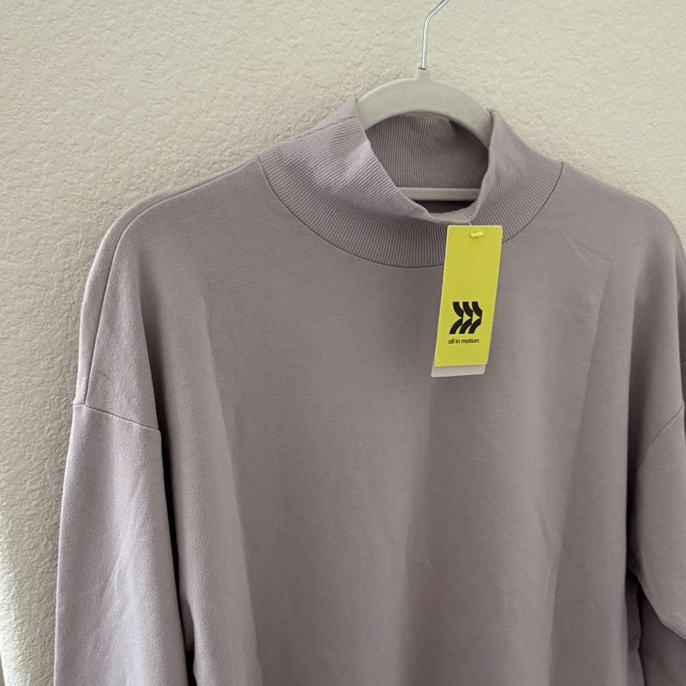 All in Motion Women's Lilac Mock Turtleneck Sweater
